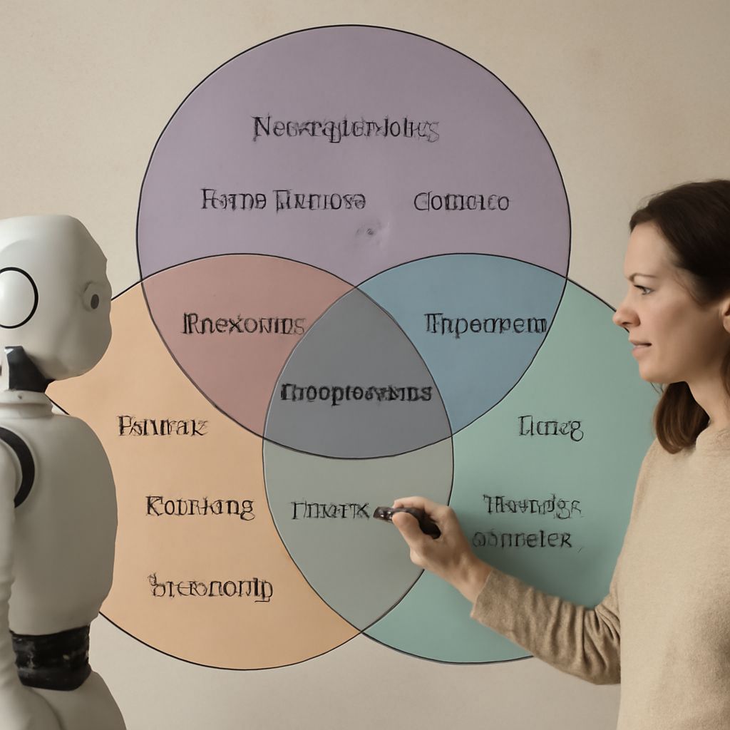 Nature and nurture concepts in black and white robot design