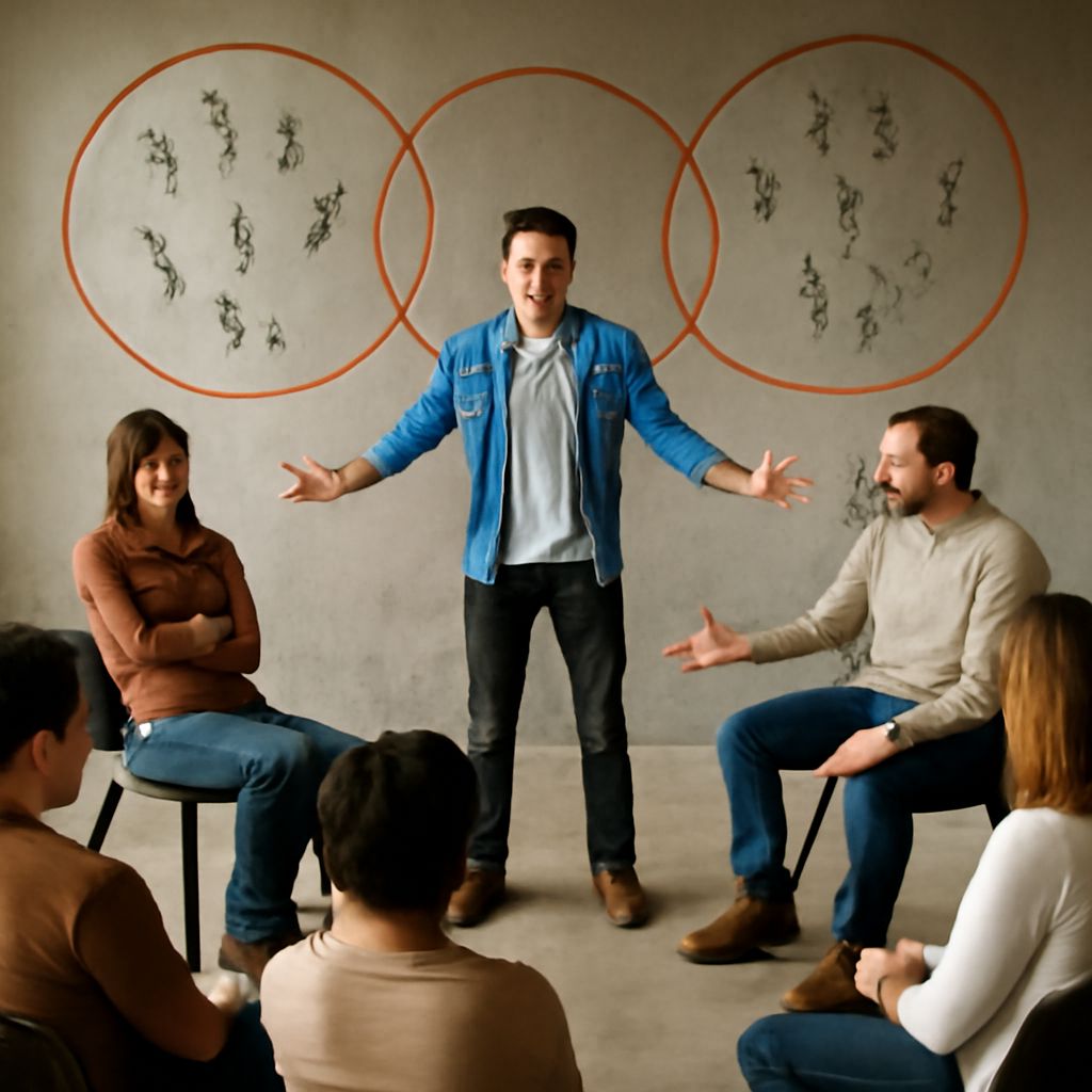 Illustration of superego, id, and ego